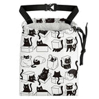 Playful Black Cat Car Trash Bag - Waterproof Car Trash Bag Hanging Leakproof Car Garbage Bag - Washable Reusable Trash Bag For Car Interior Hanging Organizer Storage Vehicle Travelling Camping