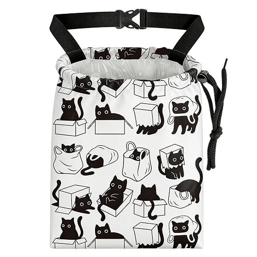 Playful Black Cat Car Trash Bag - Waterproof Car Trash Bag Hanging Leakproof Car Garbage Bag - Washable Reusable Trash Bag For Car Interior Hanging Organizer Storage Vehicle Travelling Camping