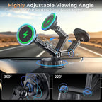 for MagSafe Car Mount Charger, Magnetic Phone Holder for Your Car Charger Dash/Windshield, Magnetic Adjustable Wireless Car Charger Fast Charging Phone Mount for iPhone 17 16 15 14 13 12
