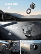 Car Phone Mount - [70 LBS Strongest Suction] for Magsafe Car Mount, 360° Adjustable Suction Cup Phone Mount Dashboard Windshield Vacuum Magnetic Phone Holder for Car Silver
