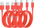 Car Carplay Cable for iPhone 17 16 15 Charger Cord,3/3/6/6FT USB A to USB C Cable for iPhone 17 Pro Max/16 Pro/15 Plus Charger,USB C Car Charger for Apple 17 Air/16 Pro Max/16e/15/iPad Pro-Red
