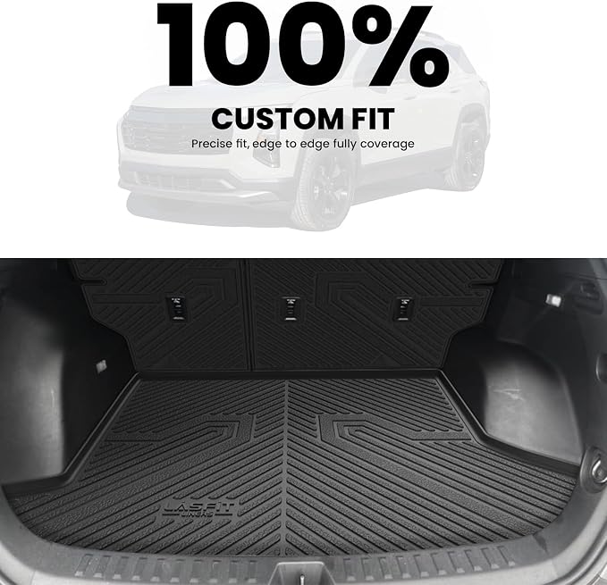 Trunk Mat with Backrest Mat for Chevrolet Chevy Equinox/GMC Terrain 2025 2026 2027 (Only for Fuel, Not Fit EV), All Weather TPE Custom Fit Cargo Mat Trunk Liner with Backrest Mat