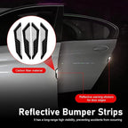 4 PCS Car Door Edge Guard Sticker, Reflective Safety Warning Car Door Protective Strips, Thickened Anti-collision Paint Protector, Universal for Most Vehicles (White)