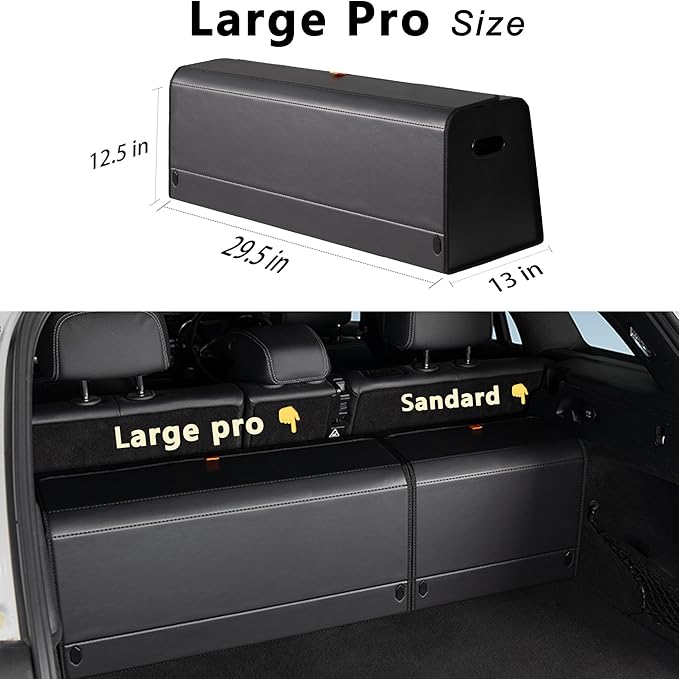 Trunk Organizers for Car,Car Organizers and Storage for SUV,Magnetic Lid with Collapsible Storage, Large Capacity for SUV, Truck, MPV (XXL-29.5×13×12.5 IN)