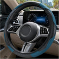 Car Steering Wheel Cover 15 inch, Microfiber PU Leather Elastic Steering Wheel Protector, Anti-Slip Breathable Car Interior Accessories for Most Cars (Dark Green)