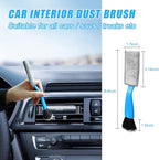 2 PCS Double Head Brush for Car Clean, Soft Auto Interior Duster Detailing Brushes, Universal Vehicle Dashboard Screen, Air Vents, Computer etc Cleaning Tool Accessories (Blue)