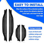 Set of 4 Pieces Universal Car Door Edge Guards Heavy Duty Anti-Collision Strips with Self-Adhesive Door Protector for Cars SUVs Trucks Black