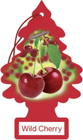Car Air Freshener | Hanging Paper Tree for Home or Car | Wild Cherry | 3 Pack