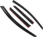 WD2-304 Dark Smoke 4 Pcs Set Window Visor (Outside Mount) Deflector Rain Guard Compatible with 2010-2013 Mazda Mazda3 Hatchback