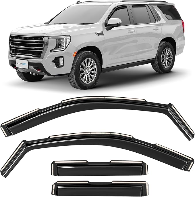 in-Channel Incredibly Durable Rain Guards for GMC Yukon 2021-2026, Original Window Deflectors, Vent Window Visors, Vent Deflector, 4 pcs. - 621188