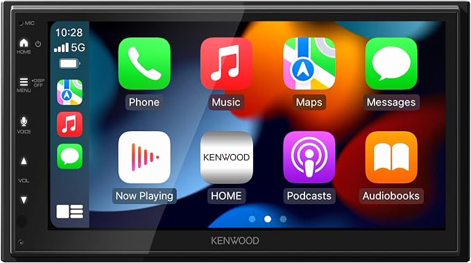 DMX400S 6.8" Capacitive Touchscreen Digital Multimedia Receiver - Wired Apple CarPlay, Android Auto, Built in Bluetooth, Double DIN, Rear Camera Input, 13-Band EQ