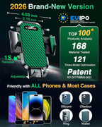 Phone Holders for Your Car Ultimate Military-Grade Car Phone Holder Mount【Patent & Safety Certs】 Upgraded Shockproof Truck Air Vent Phone Mount for iPhone 17 Pro Max 16 Samsung Android,Green
