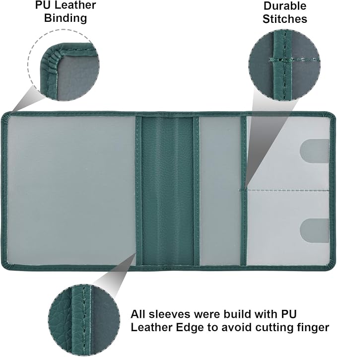 Car Registration and Insurance Holder, Vehicle Glove Box Car Organizer Men Women Wallet Accessories Case for Cards, Essential Document, Driver License, Dark Green