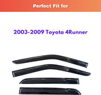 KPY Rain Guards Fit for 2003-2009 Toyota 4Runner, Out-Channel Window Visors Vent Wind Deflectors 4PC, Car Accessories for 03-09 4Runner