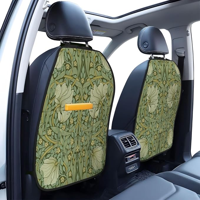 William Morris Pimpernel Car Seat Back Kick Protectors Kick Mats With Storage Pockets For Vehicles To Protect From Dirt Mud Scratches 2 Pack