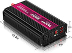 2300W Power Inverter,12V DC to AC 110V120V Peak Power 4600W with 2AC Outlets and 2.4USB Port,LCD Display Car Inverter for Power Converter Outdoor Activities,Emergency,Vehicles Truck RV Solar System