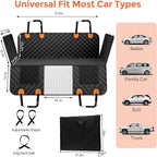 Dog Seat Cover for Back Seat,Backseat Extender Hard Bottom Car Seat Cover for Dogs Holds 500 lbs,Waterproof Rear Seat Pet Cover for Dogs,Dog Hammock Travel Accessories for Car,SUV,Truck