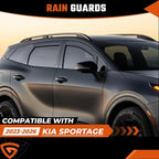 in-Channel Rain Guards Fit for Kia Sportage 2023 2024 2025 2026, Durable Side Windows Rain Guard Wind Deflectors 2023-2026 Sportage Rain Guard Black 4 PCS