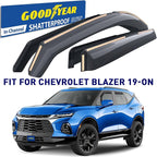 Goodyear Shatterproof in-Channel Window Deflectors for Chevrolet (Chevy) Blazer 2019-2026, Rain Guards, Window Visors for Cars, Vent Deflector, Car Accessories, 4 pcs - GY009000