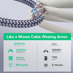 Car Carplay Cable for iPhone 17 16 Pro Max, (5Pcak, 3ft) Braided USB A to USB C for CarPlay USBC Cord, for Galaxy S25 S24, iPad Pro/Air/mini Car Charger Cord