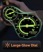 Tire Pressure Gauge 0-100 PSI, ANSI B40.1 Grade A Certified | Accurate Tire Gauges for Tire Pressure with Large Glow Dial, Air Pressure Gauge for Tires, Car Accessories