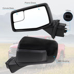 Left Driver Side Mirror Compatible with 2019 2020 2021 2022 2023 2024 2025 Chevy Silverado 1500 Black Replace #GM1320582(0Pins)