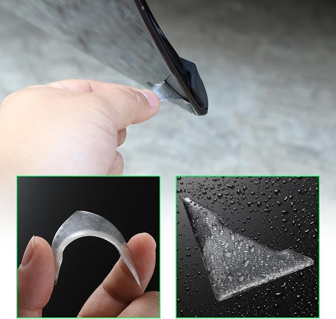 4 Pcs Car Door Edge Guards Door Anti-Collision Strip Anti-Rub Trim Clear Accessories Door Corner Bumper Protector Anti-Scratch Universal for All Cars SUV (V-White Clear)