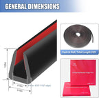 Rubber Edge Trim, Flexible Baby Proof Edge Protector for Sharp Edge, 3/16"(5mm) U Channel Edge Trim, Self-Adhesive Edge Guards for Glass, Plywood and Sheet Metal Parts, 20Ft, Black Color