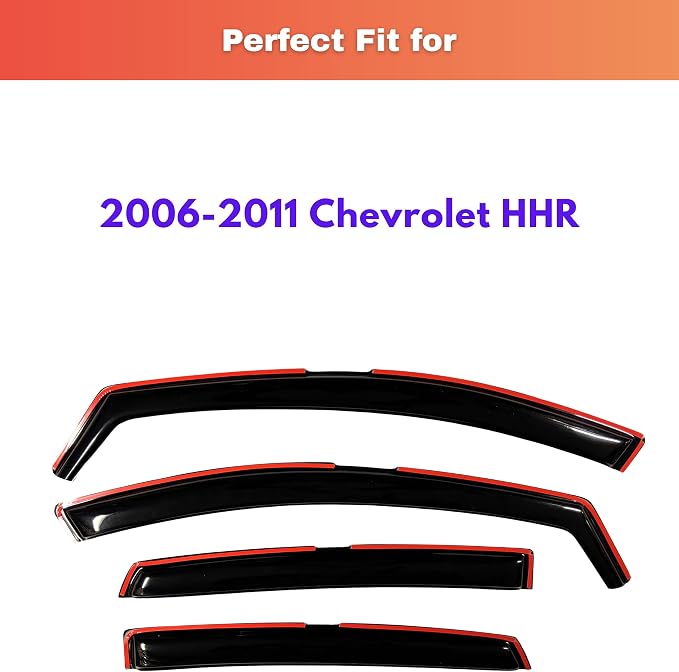KPY Rain Guards Fit for 2006-2011 Chevrolet HHR, in-Channel Window Visors Vent Wind Deflectors 4PC, Car Accessories for 06-11 Chevy HHR