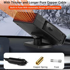 Car Heaters, 12V 200W Portable Vehicle Heaters and Defrosters, Windshield Defogger and Defroster, Car Heater That Plugs into Cigarette Lighter, 2 In 1 Fast Heating & Cooling Fan for All Cars