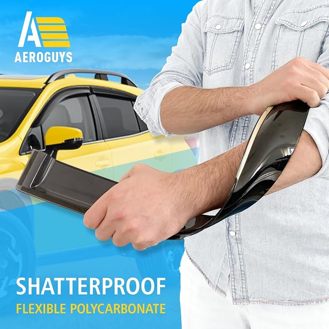 Extra Durable Window Deflectors Tape-On Window Visors Rain Guards Fit for Subaru XV Crosstrek 2018-2023, Sun Visors, Wind Vent for Shades, Exterior Car Accessories - 6pcs. AG0297