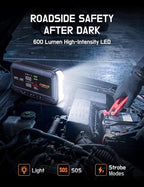 Jump Starter with Air Compressor, 8000A 160 PSI, 65W USB-C Fast Charging, Portable Car Battery Jumper for 12 Gas/14L Diesel, All-in-One Emergency Jump Box