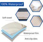 Waterproof Car Seat Cover for Front Seats, Protector for Cars SUVs Trucks, Sweat Towel Seat Covers Bucket for Gym,Workout,Beach,Hiking,Running and Swimming(Beige, 2PCS)