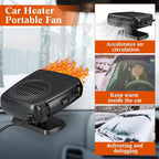 3 Pcs Portable Car Heater 150W 12V Car Heater Plug in Cigarette Lighter Defroster for Windshield 360 Degree Rotation Heating and Cooling Fan Auto Demister Cooling Air Circulator