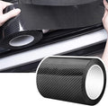 Car Door Edge Guards Door Sill Protector, 4In x 19.7Ft 5D Carbon Fiber Car Wrap Film, Vinyl Automotive Wrap Film Anti-Collision Fits for Most Car (Black)