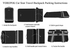 Padded Car Seat Travel Bag Backpack for Airplane, Heavy Duty Car Seat Bags for Air Travel, Carseat Cover for Airplane Travel with Shoulder Strap, Car Seats Carrier for Airport, Black