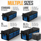 Trunk Organizer with Cooler For SUV Car Organizer and Storage, Collapsible Multi-Compartment, Perfect Christmas Gifts For Men, Women, 1680D Oxford, Non Slip Bottom, Straps, Soft Cover 110L