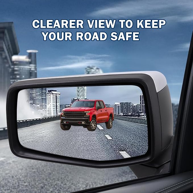 Left Driver Side Mirror Compatible With 2019-2025 Chevy Silverado 1500 With Power Glass Manual Folding Turn Signal Heated Blind Spot Chrome Replace#GM1320680(7Pins)