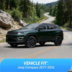Window Rain Guards for Jeep Compass 2017 2018 2019 2020 2021 2022 2023 2024, Window Wind Deflectors Vent Visors, Tape on-4PCS