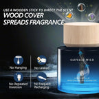 Car Air Freshener 50ML (1.7 FL OZ) Car Air Fresheners Diffuser, Woody Citrus Fragrance Oil Car Air Freshner, 180+ days Long Lasting Car Perfume, Wooden Cup Design, Made in USA