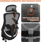 Foldable & Washable Fabric Heated Seat Cushion with Temperature Control & Timer - Whole Back Heating - for Office/Home Use