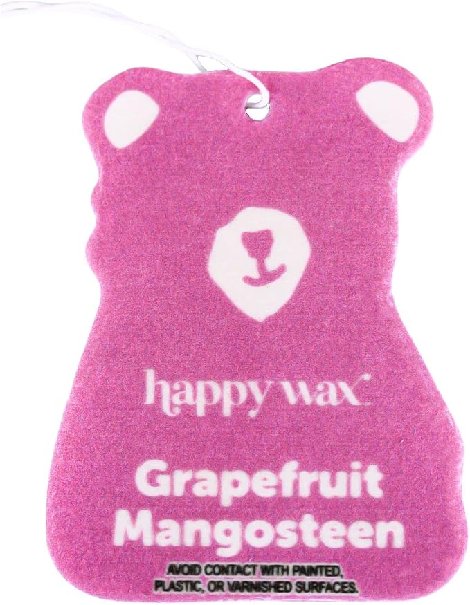 Hanging Car Cub Air Fresheners Infused with Natural Essential Oils, 4 Ct. (Grapefruit Mangosteen)