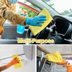 30 Pcs Edgeless Microfiber Plush Towels for Cars Detailing Drying Wash Polishing Absorbent Cleaning Cloths, 500 GSM (16 x 16 Inch,Yellow)