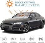 Windshield Sun Shade Horses Snow Winter Car Front Window Sunshade Cover for Truck SUV Blocks UV Rays Automotive Visor Interior Protector 55 x 30 inch