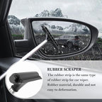 Car Windshield Cleaner Tool,3 in 1 Car Window Cleaner Tool Kit with Retractable Handle & 2 Re-Usable Microfiber Pads,180° Swivel Cars Cleaning Tools for Auto Outside/Inside