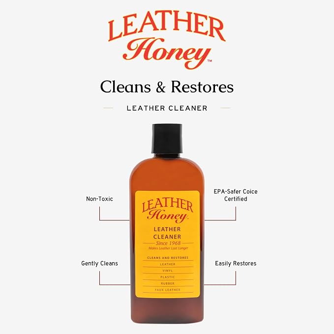 Complete Leather Care Kit Including 8 oz Cleaner and 8 oz Conditioner for use on Leather Apparel, Furniture, Auto Interiors, Shoes, Bags and Accessories
