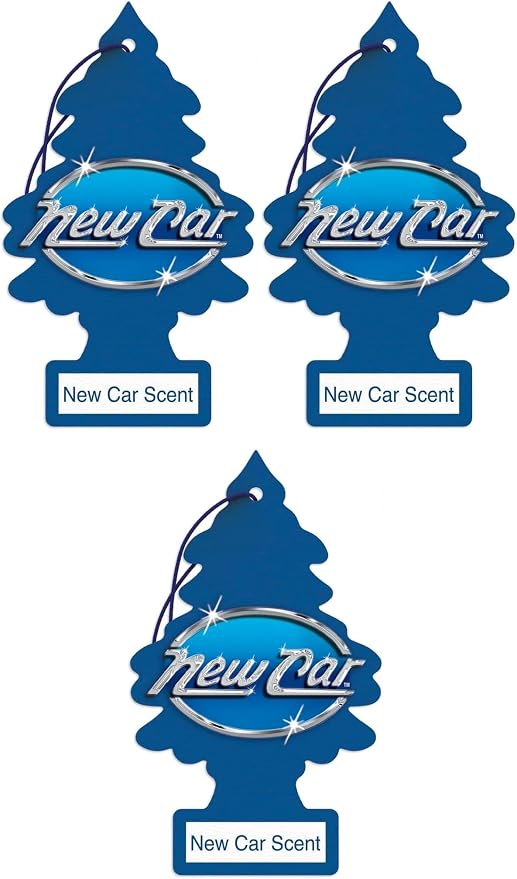 Car Air Freshener | Hanging Paper Tree for Home or Car | New Car Scent | 3 Pack