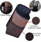Large Car Cup Holder Expander, Fits Large 24/36/40/46oz Water Bottles, Big Drinks Holder Bag- Universal Auto Vehicle for Cars, SUV & Truck RV's golf-carts (Brown)