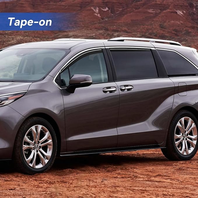 Window Visors Rain Guards for 2021 2022 2023 2024 2025 2026 Toyota Sienna, Out-Channel Window Vent Wind Deflectors Visors Shades for 21 22 23 24 25 26 Sienna