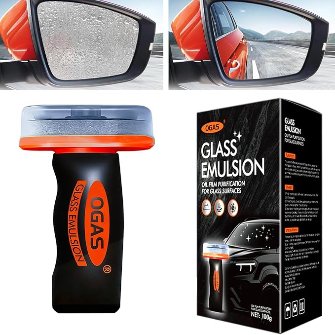 Windshield Cleaner Tool for Automotive Windshield, Window Cleaner Glass Oil Film Cleaner for Car Window Mirror Improve Windshield Clarity and Visibility for Safe Driving (1)